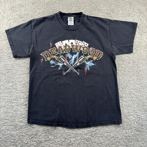 Deadwood Graphic Black Men's T-Shirt Medium Wild Bill Rides Again